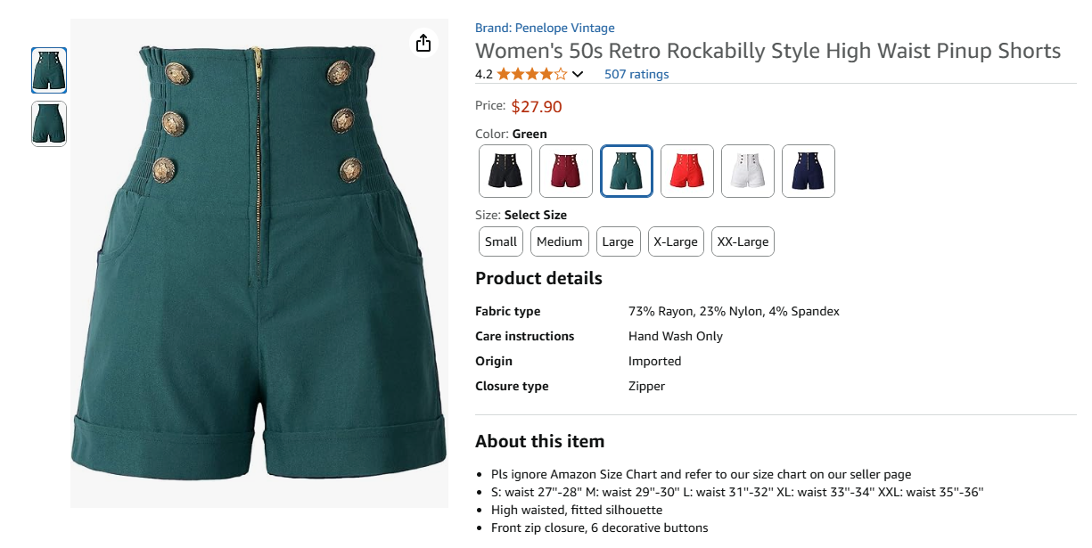 High-Waist Vintage Shorts